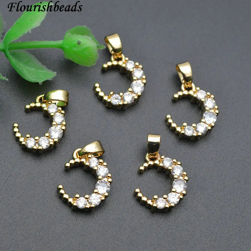 30pc Moon Bracelet Charms Nickel Plated Small Size DIY Jewelry Making