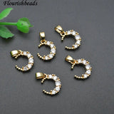 30pc Moon Bracelet Charms Nickel Plated Small Size DIY Jewelry Making