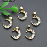 30pc Moon Bracelet Charms Nickel Plated Small Size DIY Jewelry Making