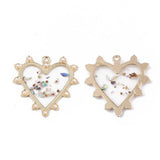 30pc Epoxy Resin Heart Pendants for Jewelry Making Necklace Crafts Decor