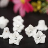 30pc 10mm Polymer Clay Flower Beads for Wedding Bridal Veil Nail Earring