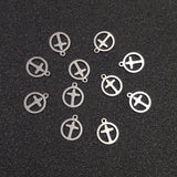 30pcs Stainless Steel Crosses Charm for DIY Jewelry Making