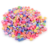 30pcs 10mm Colorful Melaleuca Heart Clay Beads for Jewelry Making DIY