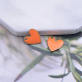 30pcs 10mm Copper Heart Charms for Earring Necklace Pendant, Enamel Small Hearts