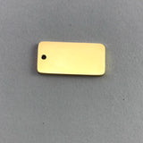 30pcs Stainless Steel Rectangle Charm 10x20mm Engravable Metal Tags