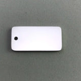 30pcs Stainless Steel Rectangle Charm 10x20mm Engravable Metal Tags