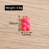 30pcs 11*20mm Bear Charms Jewelry Making DIY Animal Findings