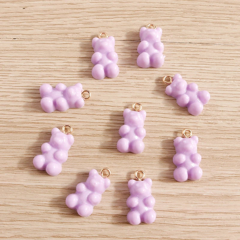30pcs 11*20mm Bear Charms Jewelry Making DIY Animal Findings