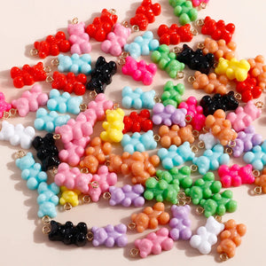 30pcs Candy Bear Charms for DIY Necklaces Earrings Animal Pendants Jewelry