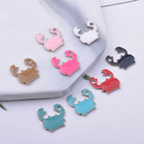 30pcs 12*14mm Copper Enamelled Crab Charms For Earring Necklace Pendant
