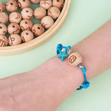 30pc 12 Constellations Wooden Beads Zodiac Spacer Balls 20x18mm