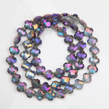 30pcs 12mm Flower Faceted Glass Beads for Jewelry Making DIY Necklace