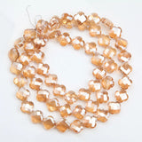 30pcs 12mm Flower Faceted Glass Beads for Jewelry Making DIY Necklace