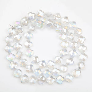 30pcs 12mm Flower Faceted Glass Beads for Jewelry Making DIY Necklace