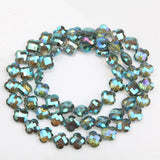 30pcs 12mm Flower Faceted Glass Beads for Jewelry Making DIY Necklace