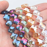 30pcs 12mm Flower Faceted Glass Beads for Jewelry Making DIY Necklace