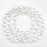 30pcs 12mm Flower Faceted Glass Beads for Jewelry Making DIY Necklace