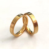 15 Sets 4mm Couple Rings Stainless Steel Wedding Band Jewelry Gift
