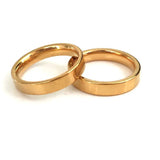 15 Sets 4mm Couple Rings Stainless Steel Wedding Band Jewelry Gift