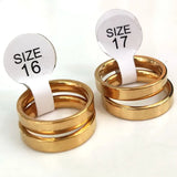 15 Sets 4mm Couple Rings Stainless Steel Wedding Band Jewelry Gift