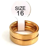 15 Sets 4mm Couple Rings Stainless Steel Wedding Band Jewelry Gift
