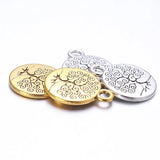 30pcs Tree of Life Charms Pendants Antique Round Tree Pendant DIY Jewelry Making