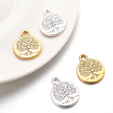 30pcs Tree of Life Charms Pendants Antique Round Tree Pendant DIY Jewelry Making