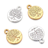 30pcs Tree of Life Charms Pendants Antique Round Tree Pendant DIY Jewelry Making