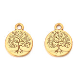 30pcs Tree of Life Charms Pendants Antique Round Tree Pendant DIY Jewelry Making