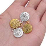 30pcs Tree of Life Charms Pendants Antique Round Tree Pendant DIY Jewelry Making