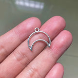 30pcs 19x20mm Moon Pendants Jewelry Making DIY WomenNecklace Bracelet Craft