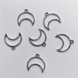 30pcs 19x20mm Moon Pendants Jewelry Making DIY WomenNecklace Bracelet Craft