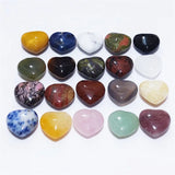 30pcs Heart Shape Beads Crystal Chakra Healing Stone Pendant