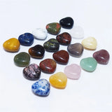 30pcs Heart Shape Beads Crystal Chakra Healing Stone Pendant