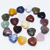30pcs Heart Shape Crystal Chakra Healing Stone Pendant Reiki Jewelry