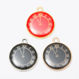 30pcs 21X18MM Enamel Pocket Watch Charms Pendant for Jewelry Making
