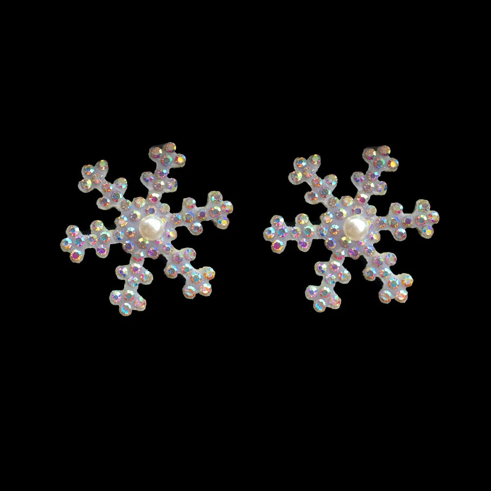 30pcs Rhinestone Snow Cloth Applique Craft/Wedding/Clothing Decor Patch DIY