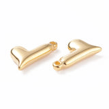 30pcs 304 Stainless Steel Heart Charms DIY Jewelry Making Accessories