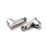 30pcs 304 Stainless Steel Heart Charms DIY Jewelry Making Accessories