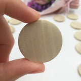 30pcs 30mm Natural Flat Wood Round beads DIY Circles Discs Tags Labels