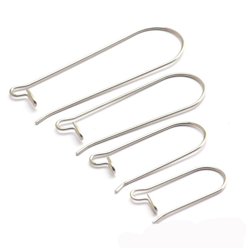 30pcs 316L Stainless Steel U-shaped Ear Hook DIY Earrings Finding