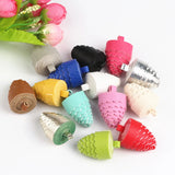 30pcs 35mm PU Leather Tassel Keychain Cellphone Straps DIY Bag Pendant