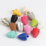 30pcs 35mm PU Leather Tassel Keychain Cellphone Straps DIY Bag Pendant