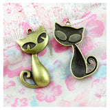 30pcs Antique Bronze Fox Charm Pendants Jewelry Accessories ZAKKA Animal Charms