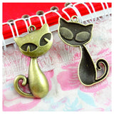30pcs Antique Bronze Fox Charm Pendants Jewelry Accessories ZAKKA Animal Charms