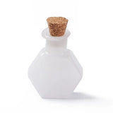 30pcs Hexagon Dollhouse Glass Cork Bottles for Doll House Decoration