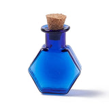 30pcs Hexagon Dollhouse Glass Cork Bottles for Doll House Decoration
