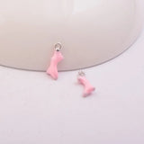 30pcs Enamelled Charms Coral Pendants Silver-plate Metal Tree Shape Pendant