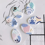 30pcs Resin Charms Oval Round Shape Plastic Acrylic Necklace Earring Pendants