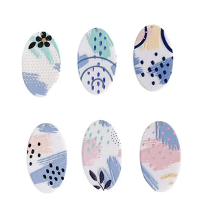 30pcs Resin Charms Oval Round Shape Plastic Acrylic Necklace Earring Pendants